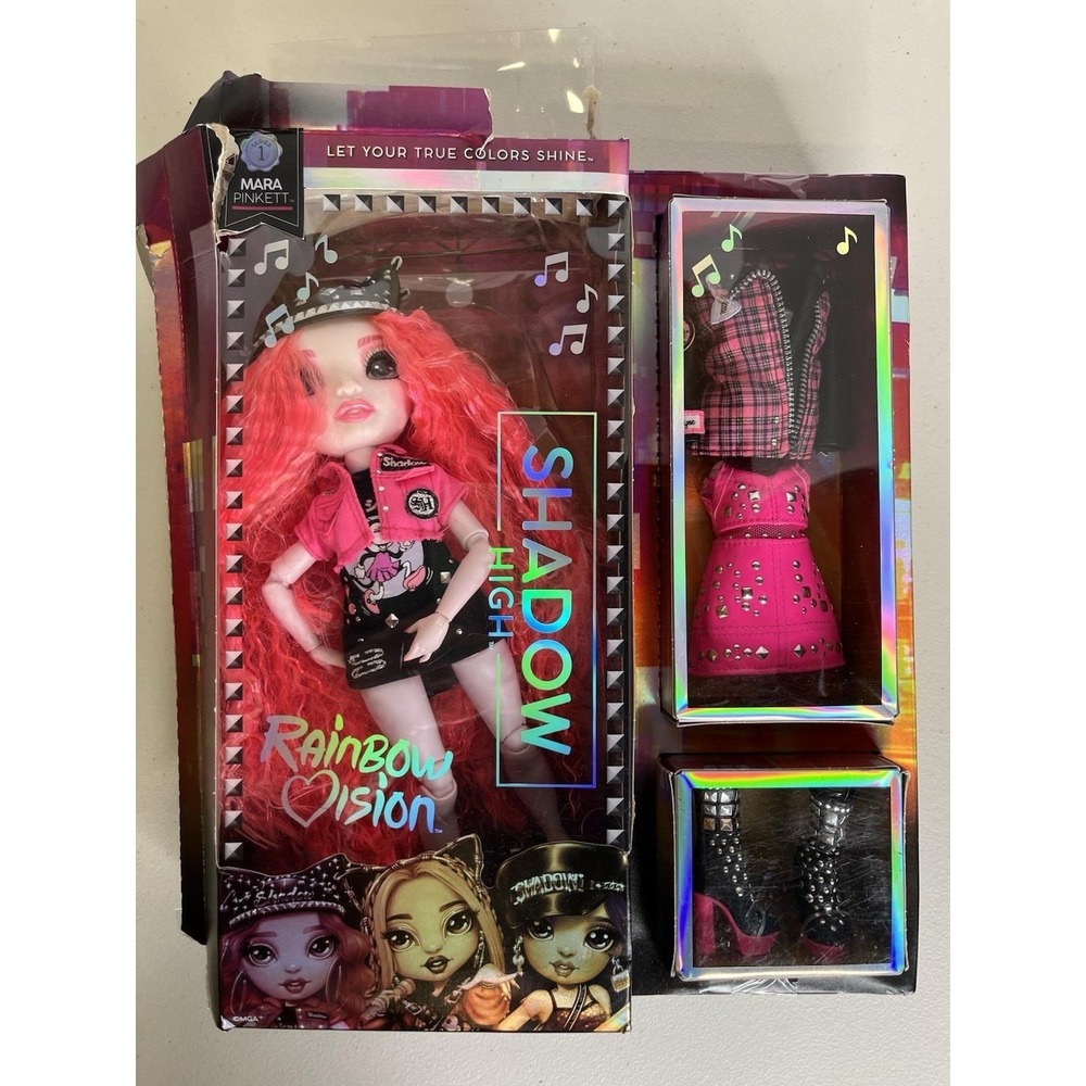 [BOX‎ DAMAGED] Shadow High Rainbow Vision Mara Pinkett Doll Neon Shadow No Drums